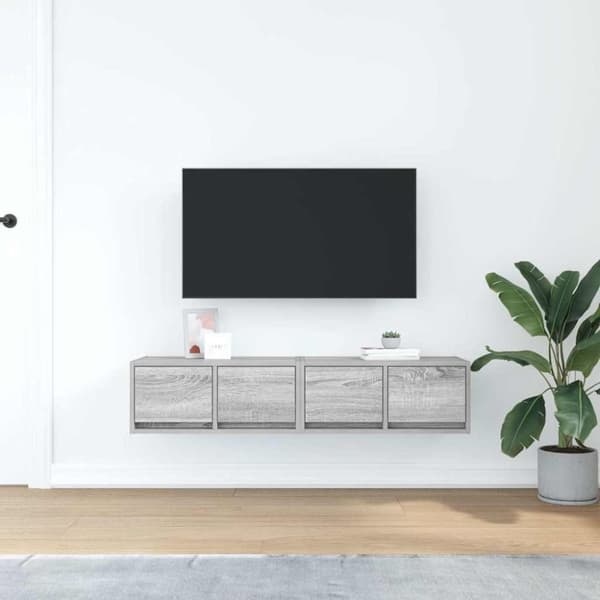 vidaXL TV-benker 2 stk grå sonoma 60x31x25,5 cm konstruert tre