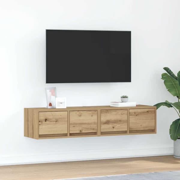 vidaXL tv-borde 2 stk. 60x31x25,5 cm konstrueret træ kunsteg