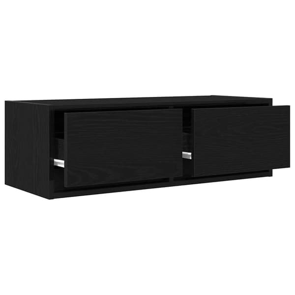 vidaXL TV-bänkar 2 st svart ek 80x31x25,5 cm konstruerat trä