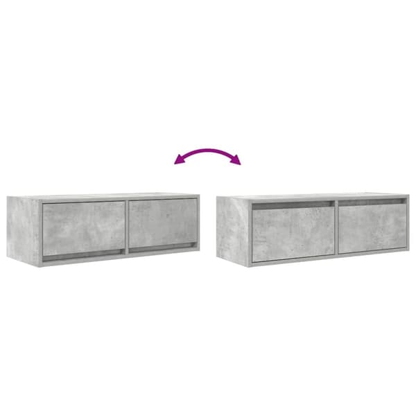 vidaXL tv-bord 80x31x25,5 cm konstrueret træ betongrå
