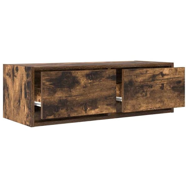 vidaXL TV-bänk rökt ek 80x31x25,5 cm konstruerat trä