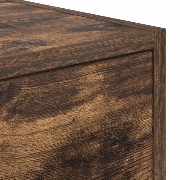 vidaXL TV-bänk rökt ek 80x31x25,5 cm konstruerat trä