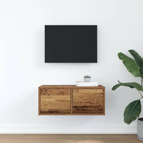 vidaXL TV-bänk gammalt trä 60x31x25,5 cm konstruerat trä
