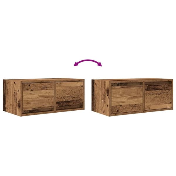 vidaXL TV-bänk gammalt trä 60x31x25,5 cm konstruerat trä