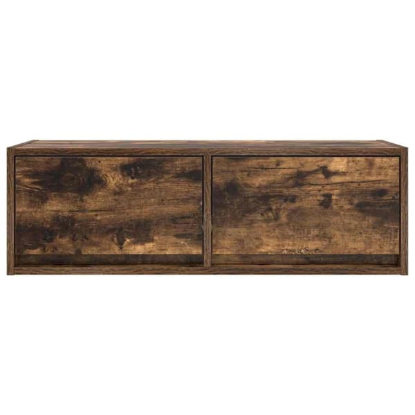 vidaXL tv-bord 80x31x25,5 cm konstrueret træ røget egetræsfarve