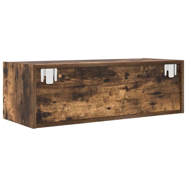 vidaXL tv-bord 80x31x25,5 cm konstrueret træ røget egetræsfarve