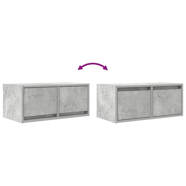vidaXL TV-benk betonggrå 60x31x25,5 cm konstruert tre