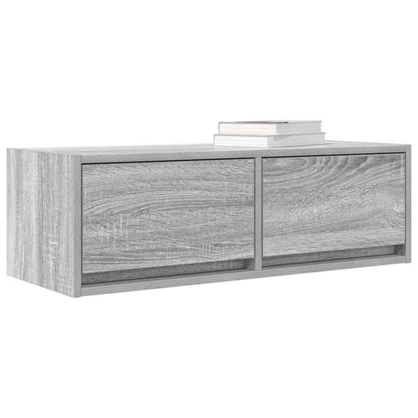 vidaXL TV-benker 2 stk grå sonoma 80x31x25,5 cm konstruert tre