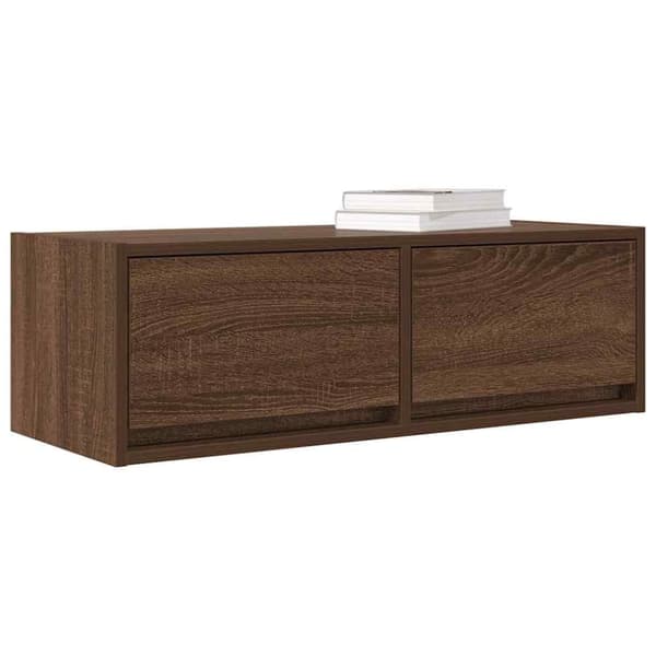 vidaXL TV-benk brun eik 80x31x25,5 cm konstruert tre