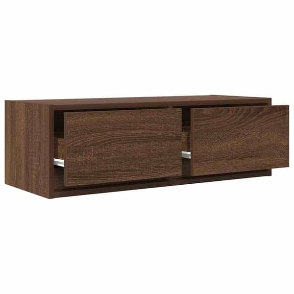 vidaXL TV-benk brun eik 80x31x25,5 cm konstruert tre