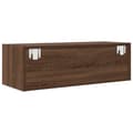 Miniatyrbilde 9 av 11: vidaXL TV-benk brun eik 80x31x25,5 cm konstruert tre