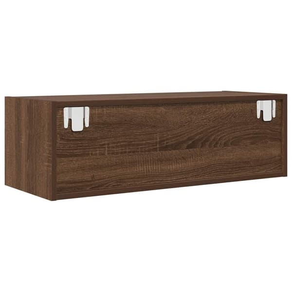 vidaXL TV-benk brun eik 80x31x25,5 cm konstruert tre