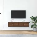 Miniatyrbilde 4 av 11: vidaXL TV-benker 2 stk brun eik 60x31x25,5 cm konstruert tre