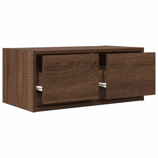 vidaXL TV-benker 2 stk brun eik 60x31x25,5 cm konstruert tre