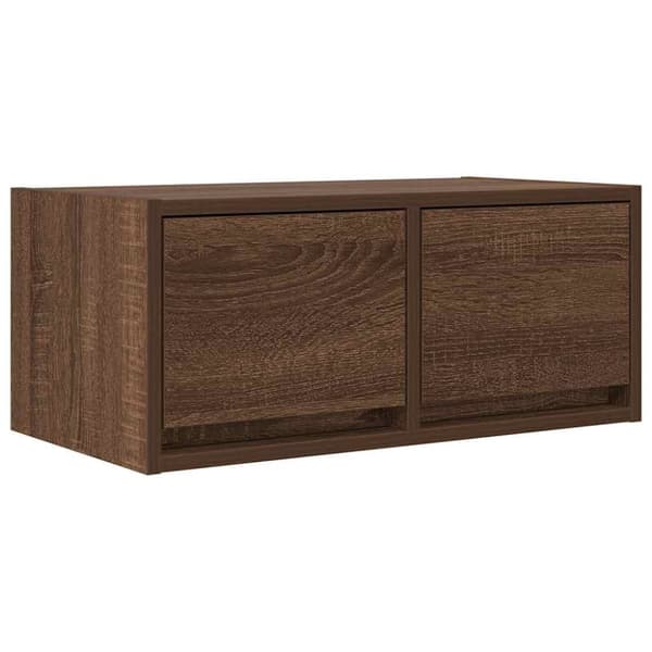 vidaXL TV-benker 2 stk brun eik 60x31x25,5 cm konstruert tre