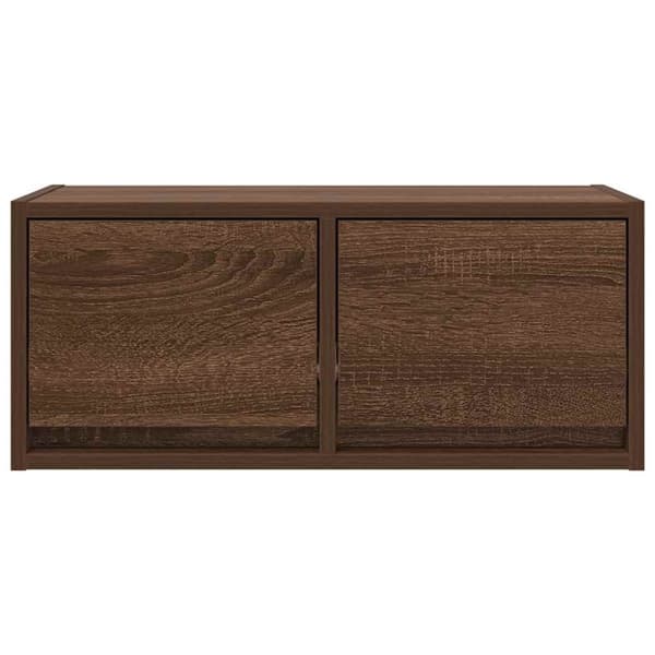 vidaXL TV-benker 2 stk brun eik 60x31x25,5 cm konstruert tre