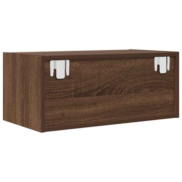 vidaXL TV-benker 2 stk brun eik 60x31x25,5 cm konstruert tre
