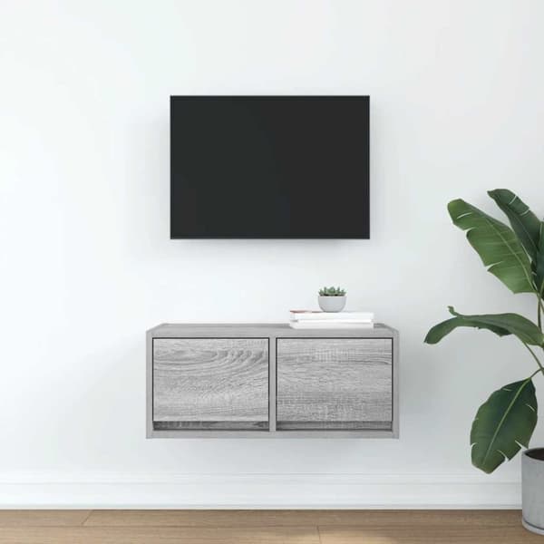 vidaXL TV-bänk grå sonoma 60x31x25,5 cm konstruerat trä
