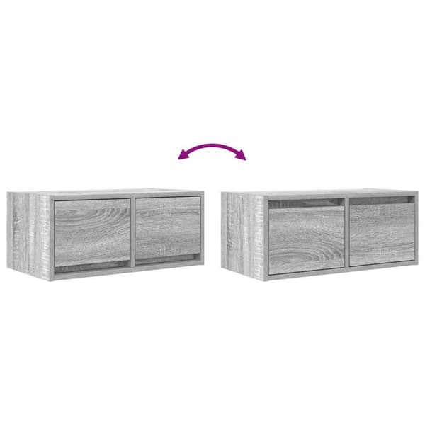 vidaXL TV-bänk grå sonoma 60x31x25,5 cm konstruerat trä