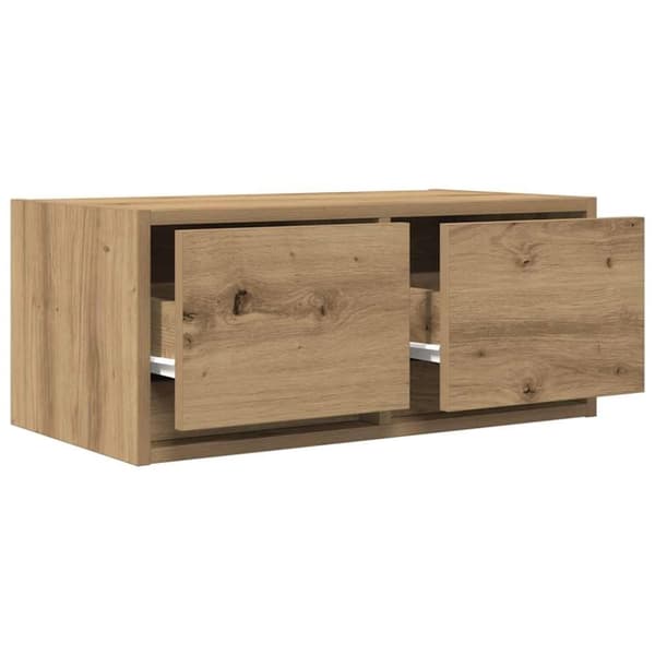 vidaXL TV-bänkar 2 st hantverksmässig ek 60x31x25,5 cm konstruerat trä