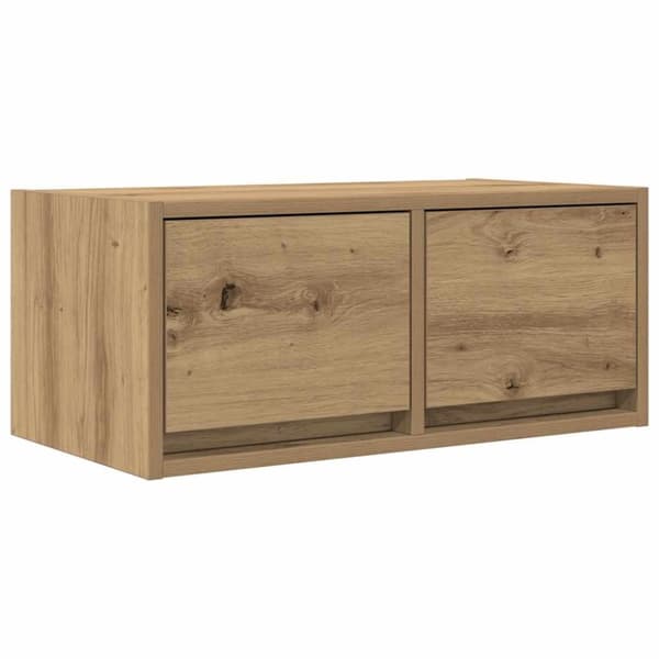 vidaXL TV-bänkar 2 st hantverksmässig ek 60x31x25,5 cm konstruerat trä