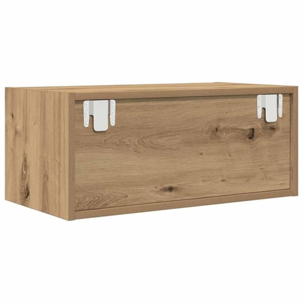 vidaXL TV-benk artisan eik 60x31x25,5 cm konstruert tre