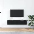 Miniatyrbilde 4 av 11: vidaXL TV-benker 2 stk svart eik 60x31x25,5 cm konstruert tre