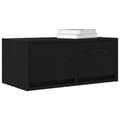 Miniatyrbilde 5 av 11: vidaXL TV-benker 2 stk svart eik 60x31x25,5 cm konstruert tre