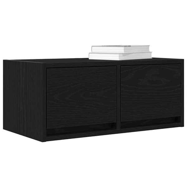 vidaXL TV-benker 2 stk svart eik 60x31x25,5 cm konstruert tre