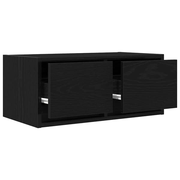 vidaXL TV-benker 2 stk svart eik 60x31x25,5 cm konstruert tre