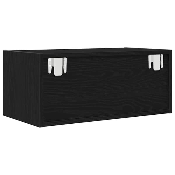 vidaXL TV-benker 2 stk svart eik 60x31x25,5 cm konstruert tre