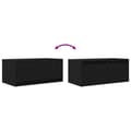 Miniatyrbilde 11 av 11: vidaXL TV-benker 2 stk svart eik 60x31x25,5 cm konstruert tre