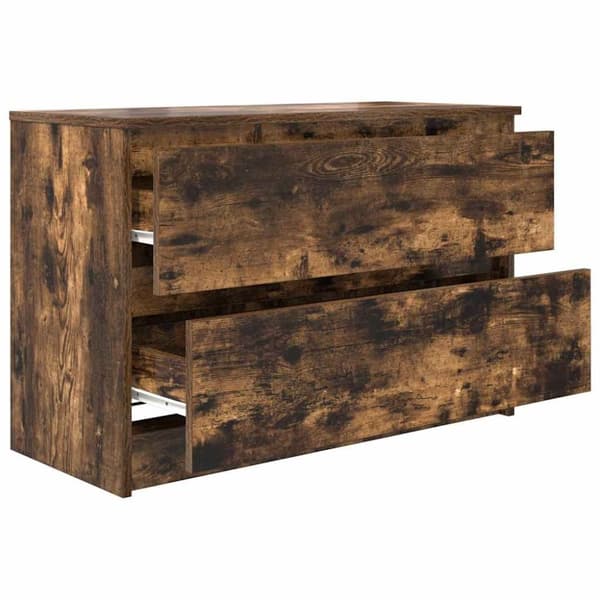 vidaXL tv-bord 80x35x54 cm konstrueret træ røget egetræsfarve