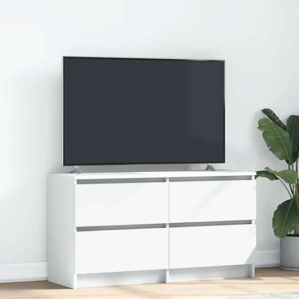 vidaXL tv-bord 100x35x54 cm konstrueret træ hvid