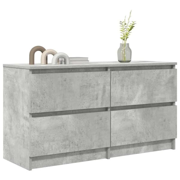 vidaXL TV-taso betoninharmaa 100x35x54 cm tekninen puu