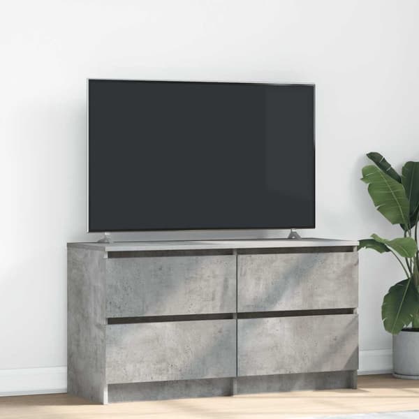 vidaXL TV-taso betoninharmaa 100x35x54 cm tekninen puu