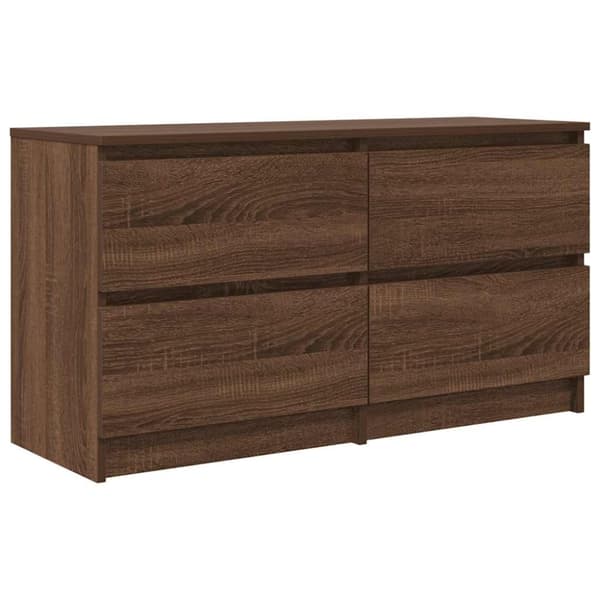 vidaXL TV-taso ruskea tammi 100x35x54 cm tekninen puu