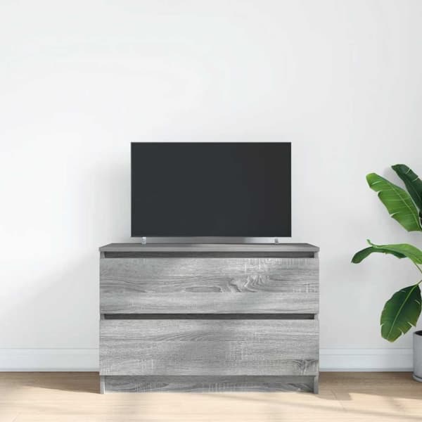 vidaXL tv-bord 80x35x54 cm konstrueret træ grå sonoma-eg