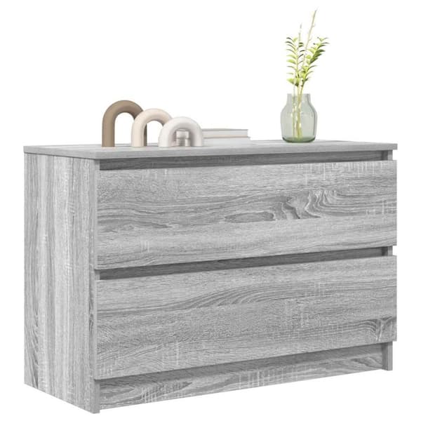 vidaXL tv-bord 80x35x54 cm konstrueret træ grå sonoma-eg