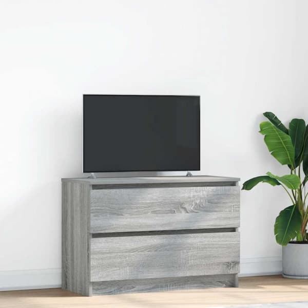 vidaXL tv-bord 80x35x54 cm konstrueret træ grå sonoma-eg