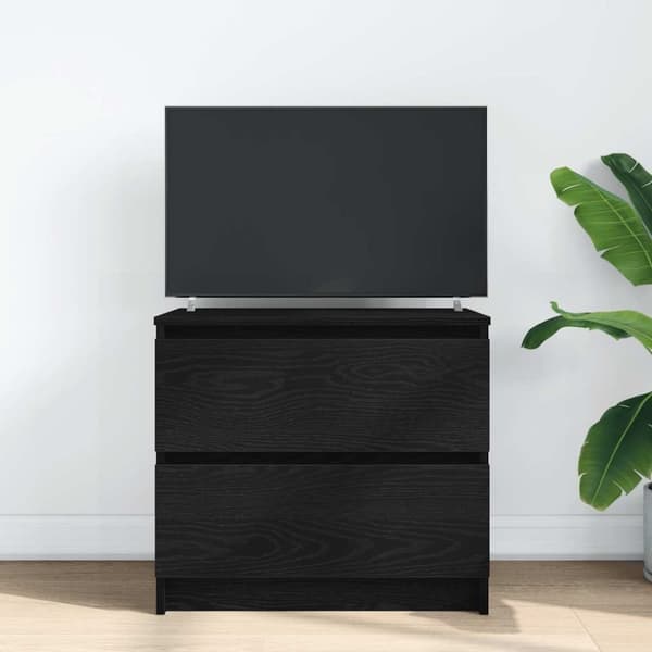 vidaXL TV-benk svart 60x35x54 cm konstruert tre