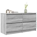 Miniatyrbilde 5 av 11: vidaXL TV-benk grå sonoma 100x35x54 cm konstruert tre