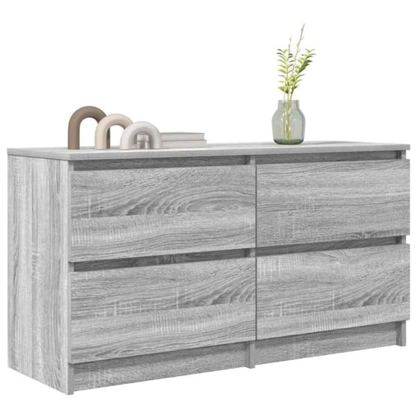 vidaXL TV-benk grå sonoma 100x35x54 cm konstruert tre