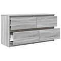 Miniatyrbilde 6 av 11: vidaXL TV-benk grå sonoma 100x35x54 cm konstruert tre