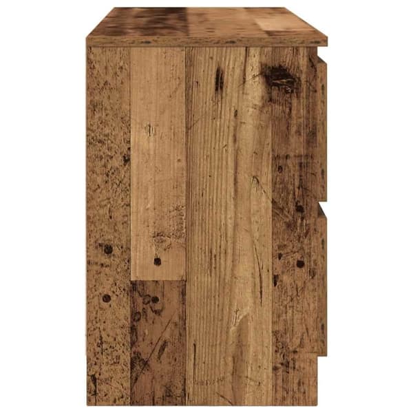 vidaXL TV-bänk gammalt trä 100x35x54 cm konstruerat trä