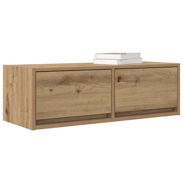 vidaXL TV-benk artisan eik 80x31x25,5 cm konstruert tre