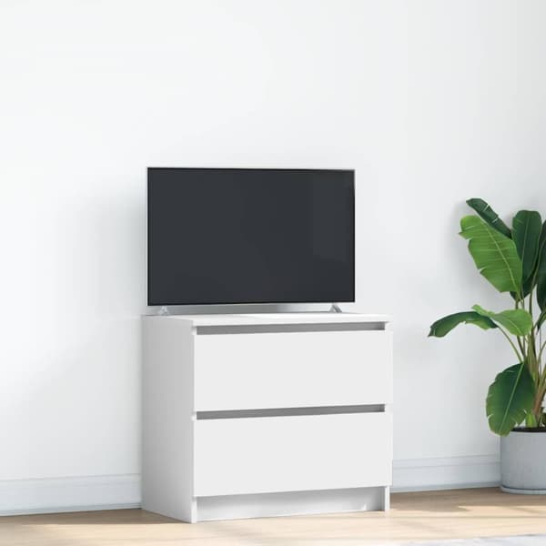 vidaXL TV-benk hvit 60x35x54 cm konstruert tre