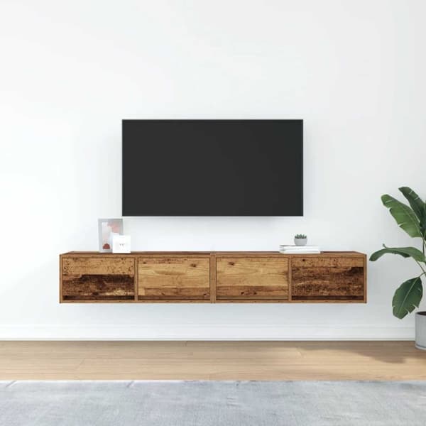vidaXL TV Kaapit 2 kpl vanha puu 80x31x25,5 cm suunniteltu puu