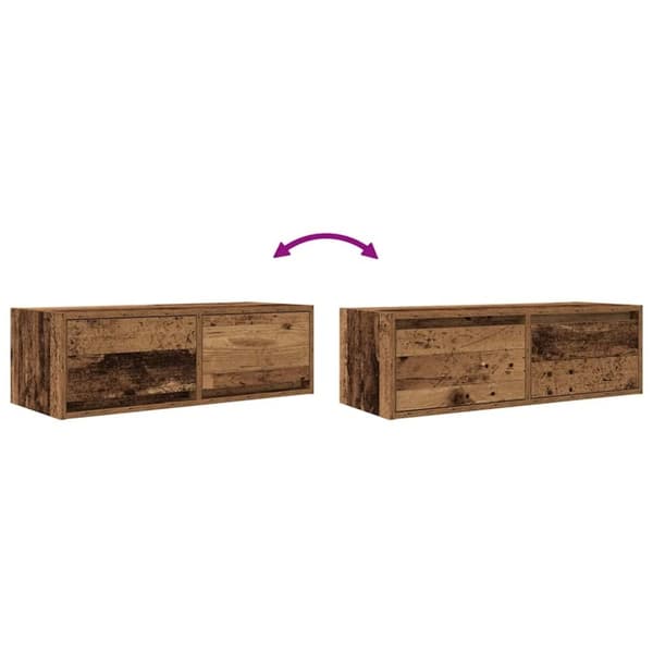 vidaXL TV Kaapit 2 kpl vanha puu 80x31x25,5 cm suunniteltu puu