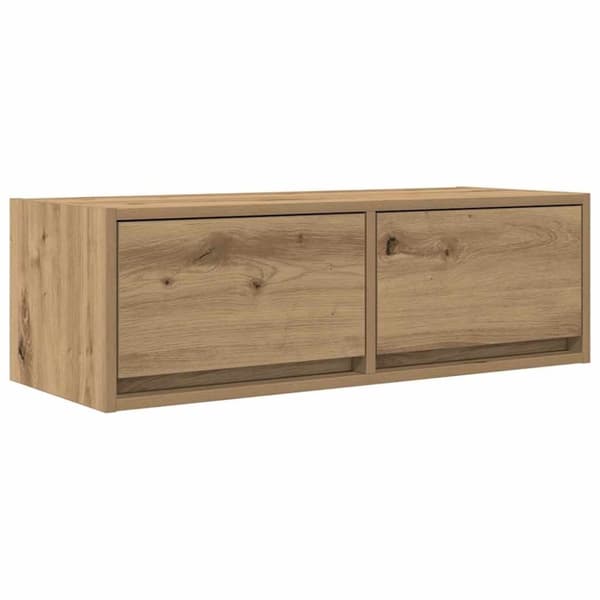 vidaXL tv-borde 2 stk. 80x31x25,5 cm konstrueret træ kunsteg